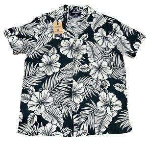NWT Chubbies Hawaiian Sunday Shirt Sz L The Visual Ferner Floral All Over Print